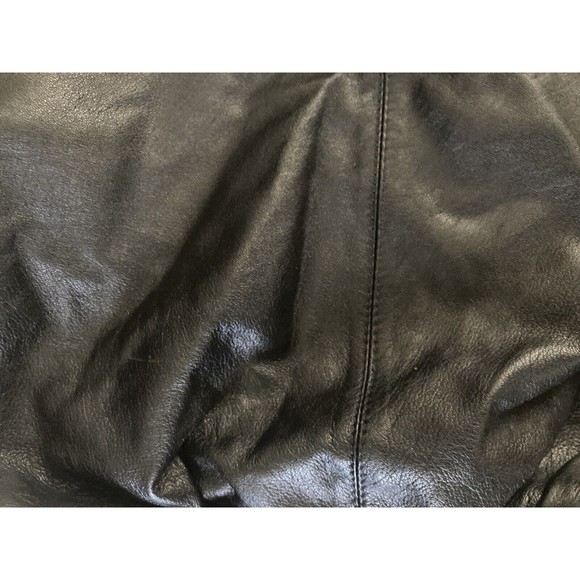 Vintage 60s-70s Francois Villon Black Leather Purse with Leather Strap - Picture 5 of 16